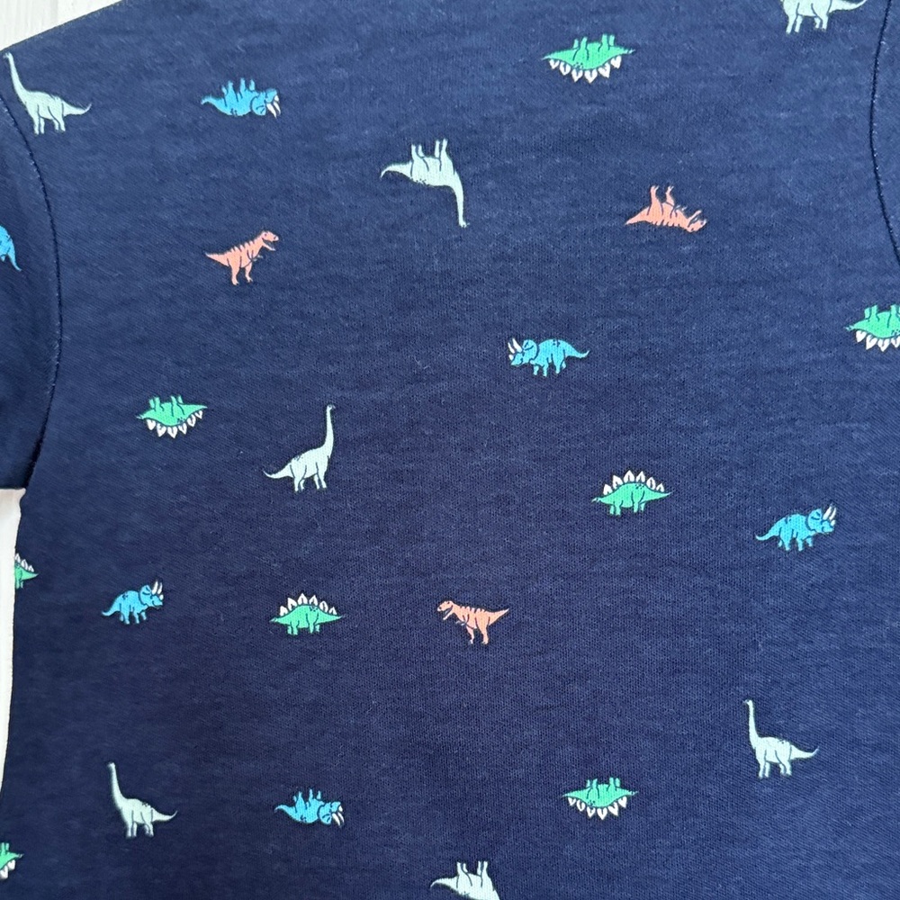 Carter's Dark Blue Dinosaur Print Footie - Picture 4 of 6